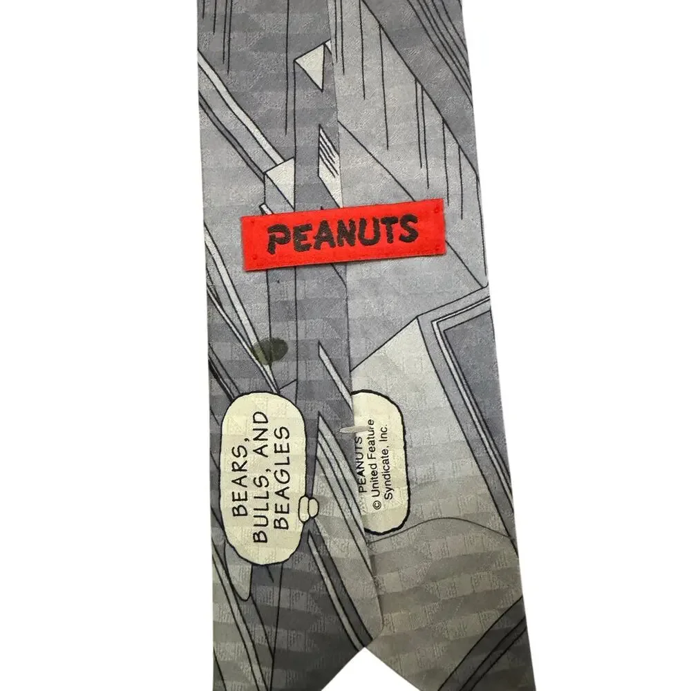 Peanuts Bears Bulls and Beagle Stock Market Snoopy Cartoon Necktie